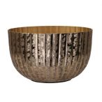 Kaspó kerek alumínium13x7,5 cm - Arany