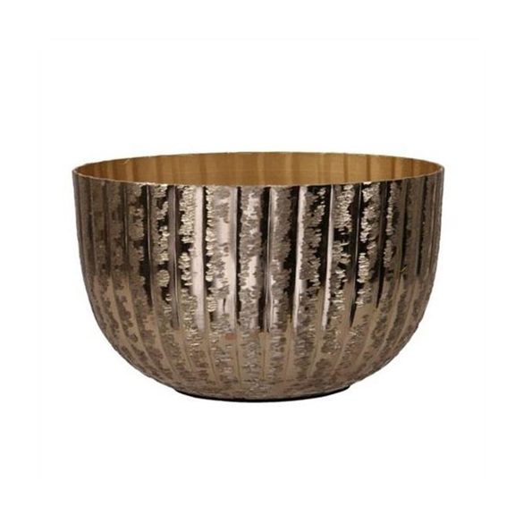 Kaspó kerek alumínium13x7,5 cm - Arany