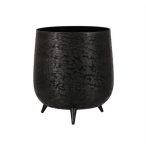 Kaspó lábbal  alumínium 12x14,5 cm fekete