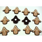 Mézeskalács filc öntapadós 5x5cm - Kunyhó (12db/csom.)