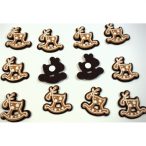   Mézeskalács filc öntapadós 4,5x4,5cm - Hintaló (12db/csom.)