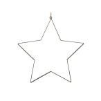 Csillag akasztós fém 40x39 cm - Fekete