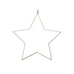 Csillag akasztós fém 40x39 cm - Arany