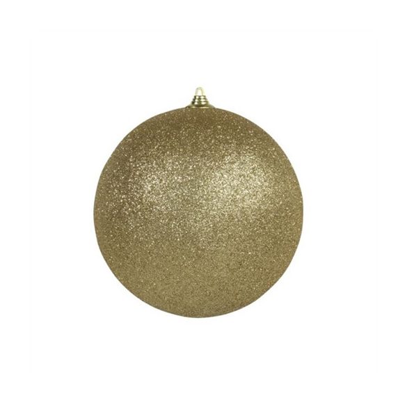 Műanyag gömb 25cm glitteres - Arany