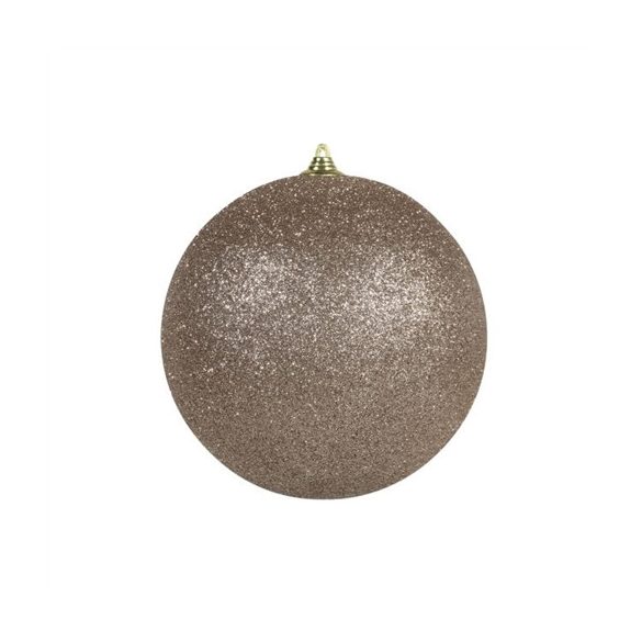 Műanyag gömb 25cm glitteres - Pezsgő