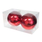 Műanyag gömb 18cm - Piros S/2