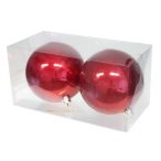Műanyag gömb 18cm - Meggypiros S/2