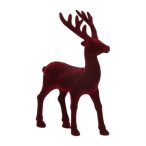 Rénszarvas flokkolt, álló 13,5x21cm - Bordó