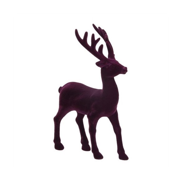 Rénszarvas flokkolt, álló 13,5x21cm - Lila