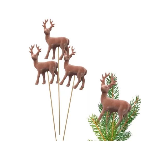 Rénszarvas flokkolt betűzős 10x13cm - Mályva S/4