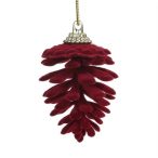 Toboz flokkolt, akasztós 6,5x3,5cm - Bordó S/6