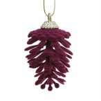 Toboz flokkolt, akasztós 6,5x3,5cm - Lila S/6