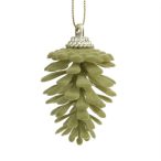 Toboz flokkolt, akasztós 6,5x3,5cm - Zöld S/6