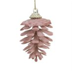 Toboz flokkolt, akasztós 6,5x3,5cm - Rózsaszín S/6