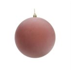 Műanyag gömb 12cm flokkolt - Mályva