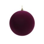 Műanyag gömb 15cm flokkolt - Lila