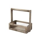 Kosár füllel fa 32x19x32cm natúr