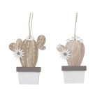 Kaktusz akasztós fa 11,5/12cm natúr - 2féle S/4