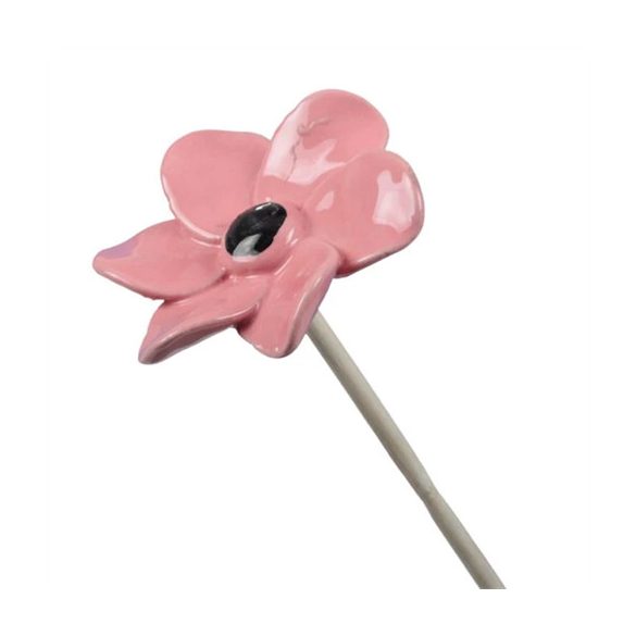 Virág betűzős kerámia 7cm - Mályva