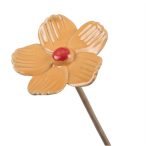 Virág betűzős kerámia 7,5cm - Sárga