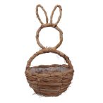 Kosár nyuszifüllel, fonott 15x30cm