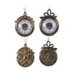 Dekoráció fenyőóra poliészter 11,2x2,2x13 cm - 2 féle