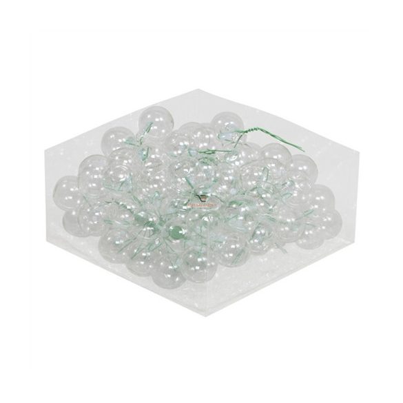 Gömb betűzős üveg pick 3 cm S/72 - Átlátszó