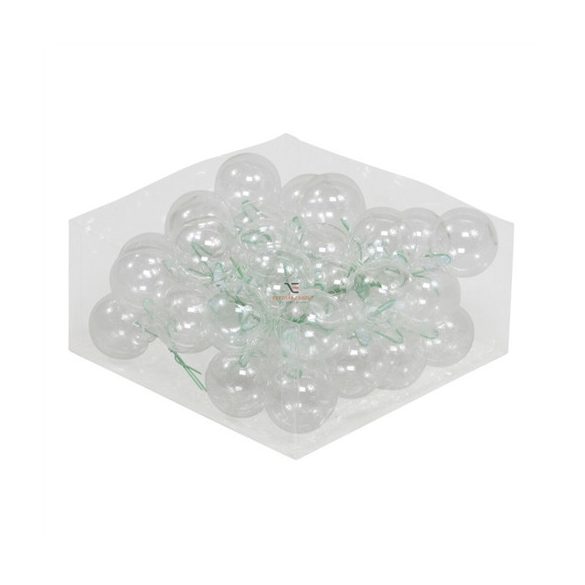 Gömb betűzős üveg pick 4 cm S/36 - Átlátszó