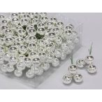 Gömb betűzős üveg 2cm fényes - Ezüst S/144