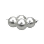 Gömb üveg ezüst matt 10 cm S/4