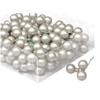 Gömb betűzős üveg 2cm matt - Ezüst S/144