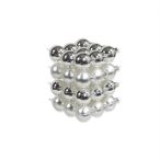 Gömb üveg 5,7 cm ezüst fényes-matt S/36