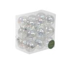 Üveggömb átlátszó szivárványos 3 cm S/18