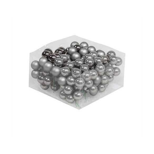 Gömb betűzős üveg 2,5 cm fényes-matt - Grafit szürke S/144