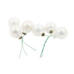 Gömb betűzős üveg 2cm fehér fényes S/144