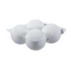 Üveggömb 10cm matt S/4 - Fehér