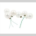 Gömb betűzős üveg 2cm fehér matt S/12