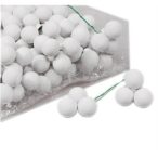 Gömb betűzős üveg 2cm matt S/144 - Fehér