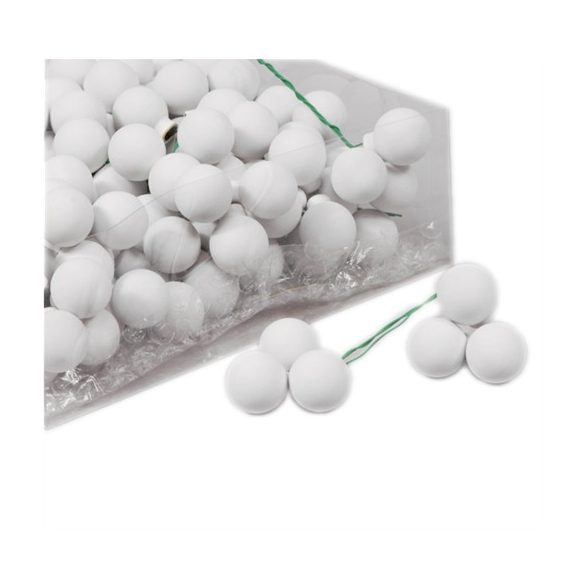 Gömb betűzős üveg 2cm matt S/144 - Fehér