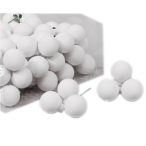 Gömb betűzős üveg pick 3cm - Fehér Matt S/72