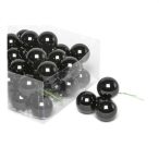 Gömb betűzős üveg 2cm fekete fényes S/144