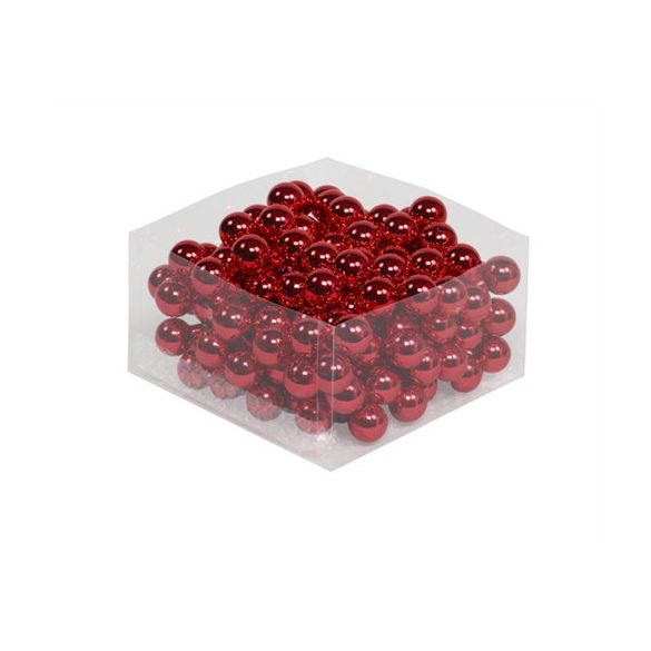 Gömb betűzős üveg 3 cm fényes S/72 - Piros