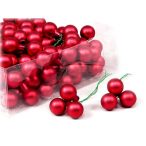 Gömb betűzős üveg 2cm piros matt S/12