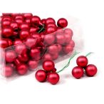 Gömb betűzős üveg 2cm piros matt S/144