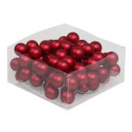 Gömb betűzős üveg 2,5 cm - Piros matt S/144