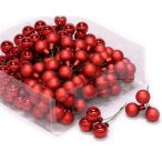 Gömb betűzős üveg 3 cm fényes-matt S/72 - Piros