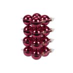 Gömb üveg 8 cm málna piros fényes S/16