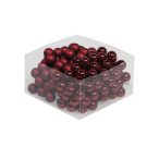 Gömb betűzős üveg 2,5 cm fényes-matt S/144 - Bordó