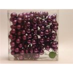 Gömb betűzős üveg 2 cm lila matt/fényes S/144