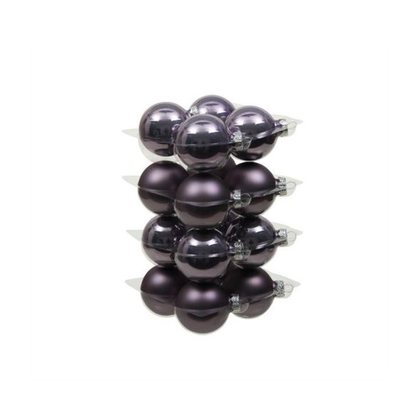 Üveggömb 5,7cm fényes-matt S/16 -  Frosted Lilac